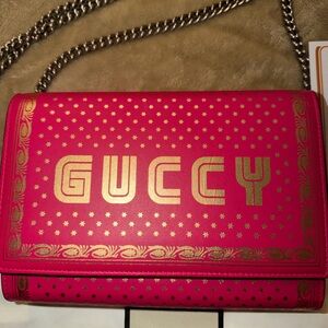 Gucci GUCCY SEGA collaboration Clutch / Crossbody w/chain
